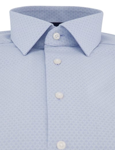 Olymp overhemd lichtblauw comfort fit semi-wide collar