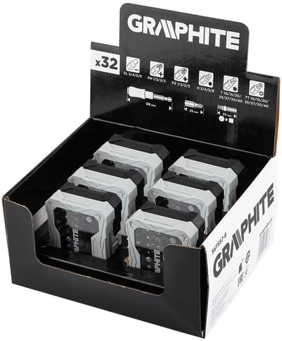 Graphite Serie - Schroefbit Set - 32 Stuks - CrV Staal