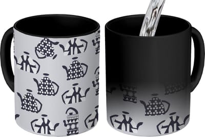 Magische Mok - Foto op Warmte Mokken - Koffiemok - Theepot - Patronen - Thee - Magic Mok - Beker - 350 ML - Theemok