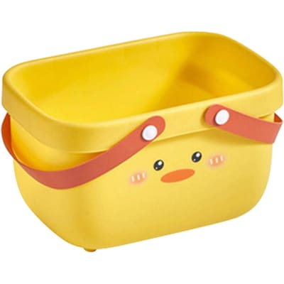 Douchemand Cartoon Grote Opening Verbreed Handvat Stevige PP Bad Opbergmand voor Badkamer