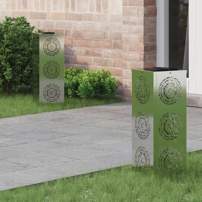 vidaXL Solar LED Pad Licht 2 st Warmwit 18 x 18 x 50 cm