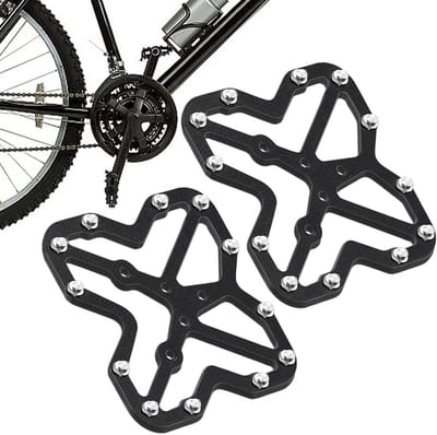 Fietspedalen Aluminiumlegering - Platformpedalen - Fietsen Verbeteren - Antislip Ontwerp - 9 cm Verbreed - Zwart