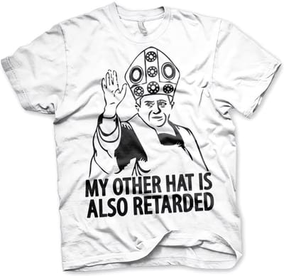 Hybris T-shirt met de tekst 'My Other Hat Is Also Retarded' –ite