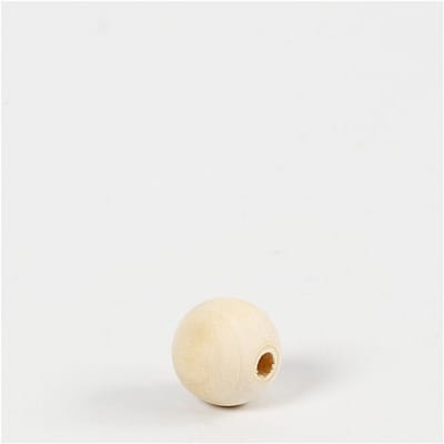 CC Houten Kralen 15 mm Naturel 20 stuks