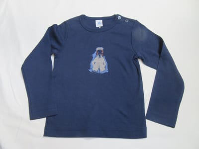 petit bateau , meisjes ,  t-shirt lange mouw , marine , 6 jaar 114