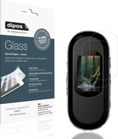 dipos – 2x Pantserfolie geschikt voor OBEST M25 Mini-Action | 9H Screenprotector