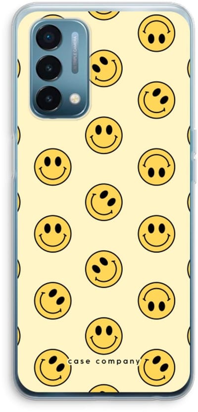 Case Company® - Hoesje geschikt voor OnePlus Nord N200 5G hoesje - Smiley N°2 - Soft Cover Telefoonhoesje - Bescherming aan alle Kanten en Schermrand