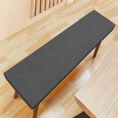 Bankkussen Binnen - Tuinkussen Zitkussen - Bank Zitten - Afneembare Hoes - 44 x 150 cm - Donkergrijs