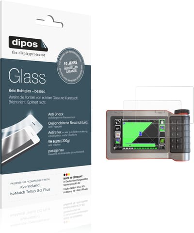 dipos – 2x Matte Pantserfolie geschikt voor Kverneland IsoMatch Tellus GO Plus | 9H Screenprotector
