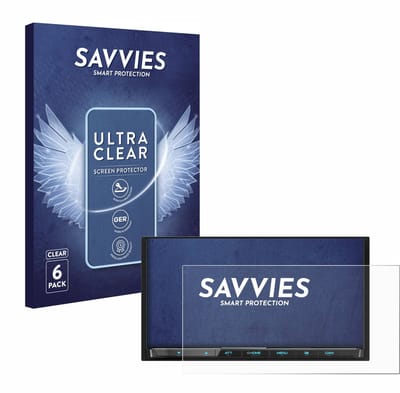 Savvies - Screenprotector voor Kenwood DMX8021DABS - Folie Beschermfolie transparant 6 Stuks
