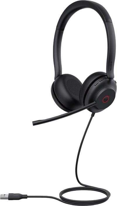 Professionele dual USB-headset met ruisonderdrukking voor Teams