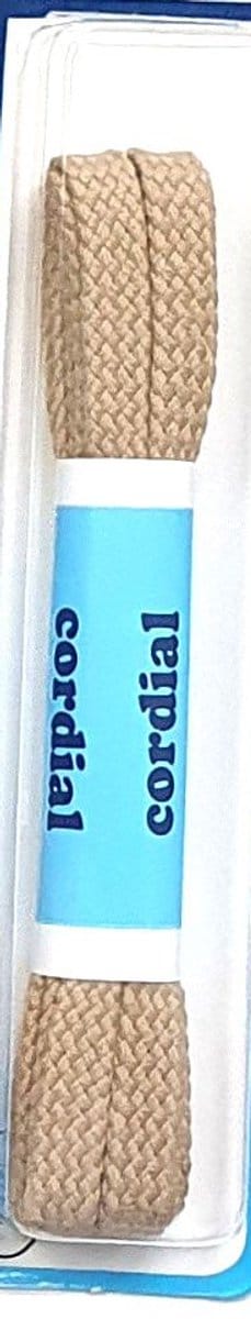 Cordial - schoenveters - beige plat - veterlengte 90 cm 5-7 gaatjes