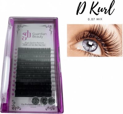Guardian Beauty Wimpers Extensions - Mix - 0.07 D Krul