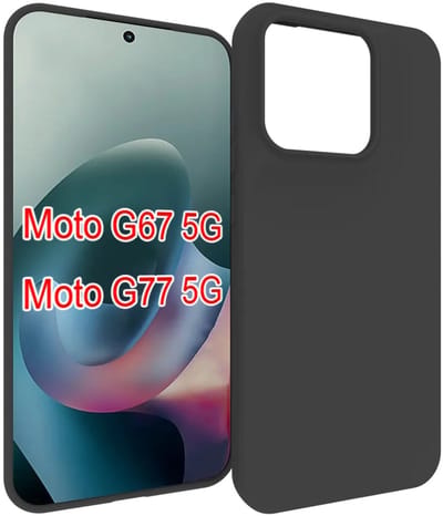 MobyDefend Hoesje - Geschikt voor Motorola Moto G67 / G77 / G87 - TPU Backcover - Mat Zwart