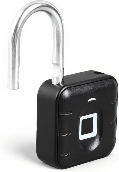 Slimme Vingerafdruk Hangslot met Bluetooth Ontgrendeling, IP67 Waterdicht voor Kasten en Lockers, Snelle Identificatie en Veiligheid