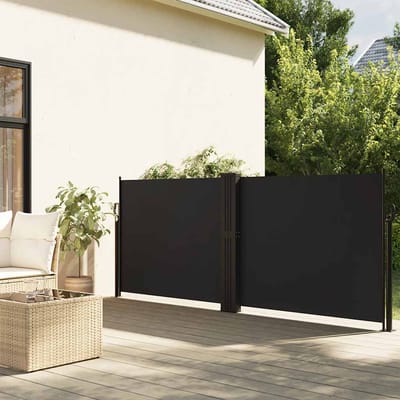 vidaXL - Windscherm - uittrekbaar - 140x1200 - cm - zwart