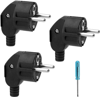 Stroomstekkers - Stekkers - Apparaten Aansluiten - Breukvast Materiaal - 8-10mm Kabel - Zwart