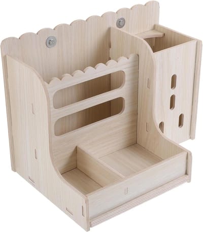 Konijn Hooi Feeder - Hooi Rek Konijn - Huisdier Voeren - Hout Materiaal - 28x20x18 cm - Niet gespecificeerd