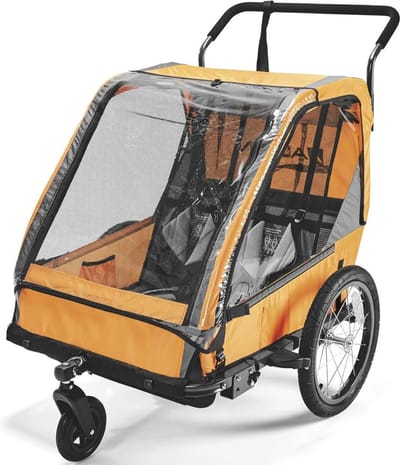 DailySupplies® Fietskar Voor Kinderen - Kinderfietskar - Kinderbuggy - Oranje