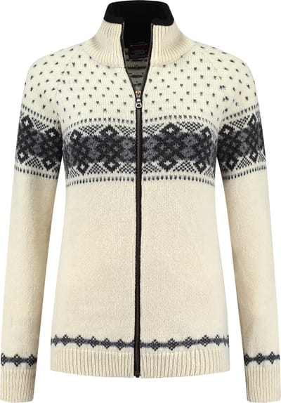 Norfinde Dames wollen vest van 100% zuivere scheerwol, Ecru (S)