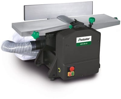 Draagbare gecombineerde vlakvandiktebank 204 mm 2 schaafmessen met geïntegreerde afzuiging 1,5 kW 230V Holzstar ADH200AS 230V