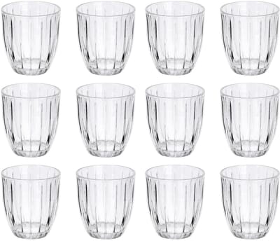 Vivalto Drinkglazen Arcade set- 12x - waterglazen - helder transparant - glas - 300 ml