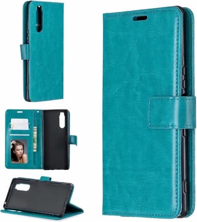 Portemonnee Book Case Hoesje Geschikt voor: Sony Xperia 5 III - turquoise