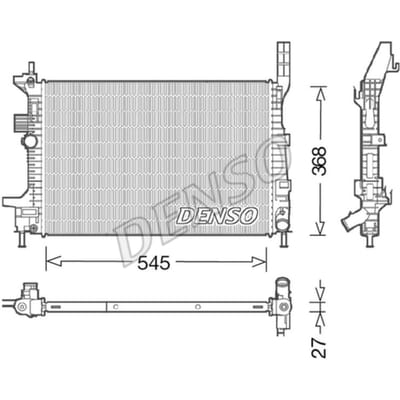 Radiator, motorkoeling DENSO DRM10029