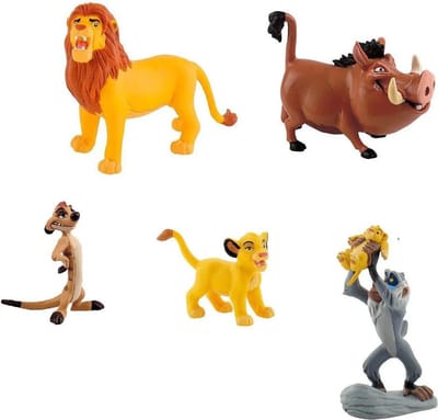 Leeuwenkoning speelset met O.a. Simba, Timo en Pumba (ca. 6-10cm)
