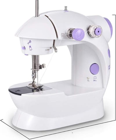 Kindernaaimachine – Naaimachine voor Kinderen met 2 Snelheden – Mini Naaimachine met Vele Accessoires – Wit/Paars
