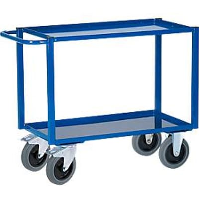 Etagewagen, 2 laadvlakken/plaatstalen bakken, 895 x 495 mm, draagvermogen 400 kg