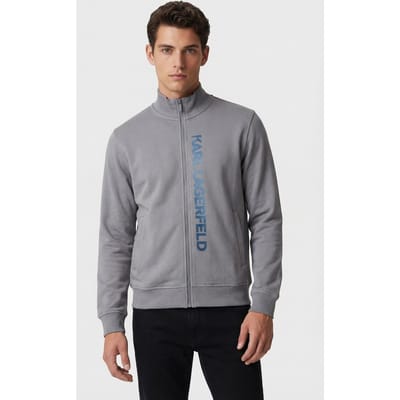 Karl Lagerfeld Dark Grey Sweat Zip Jacket Maat: XS | Truien Outlet | Heren | Grijs