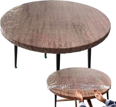 Transparant Tafelkleed - Beschermhoes Tafel - Tafel Beschermen - Waterdicht Krasbestendig - 122 cm - Transparant