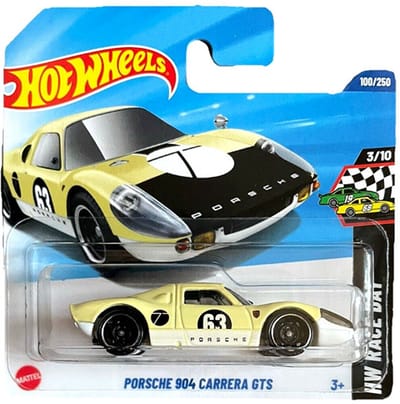 HOT WHEELS PORSCHE 904 CARRERA GTS YELLOW METALIC 100/250 HW RACE DAY 3/10