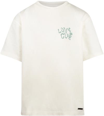 No Way Monday - T-shirt - Backprint - Off White - Loose Fit - Maat 116
