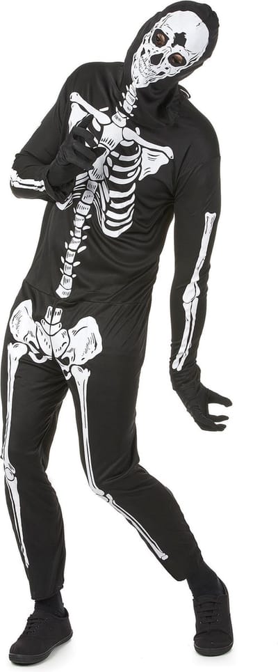 Vegaoo - Halloween skeletten kostuum voor mannen