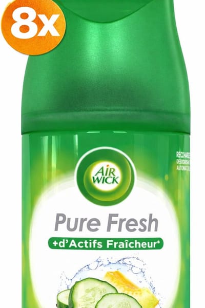 (8x) Air Wick - Luchtverfrisser - Navulling - Komkommer - 250ml