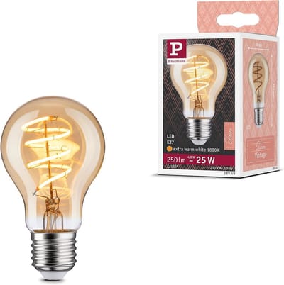 Paulmann 28949 LED-lamp met gloeidraad, vintage AGL 4W, goudkleurig, 2500K, E27 fitting