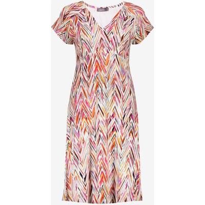 Geisha Dress V-neck Short Aop Red/purple Size: M | Midi Dresses Outlet | Dames | Paars