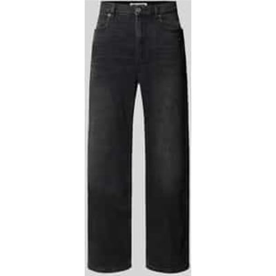 High waist baggy jeans met labelpatch