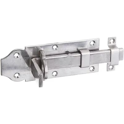 Alberts 116910 sluitgrendel | recht, met platte greep en bevestigde lus | rvs | plaat 120 x 44 mm