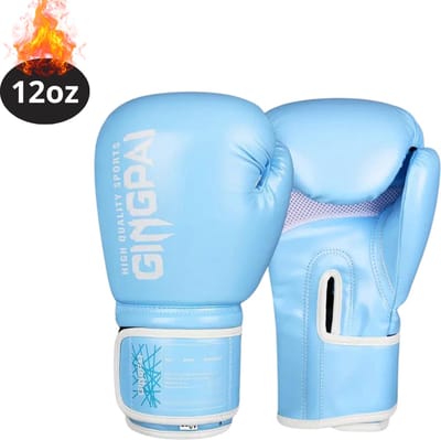 Nivard Bokshandschoenen - Kickboks Handschoenen - Boxing Gloves Set - Vecht Handschoenen - Heren - Dames - Hemelsblauw - 12 oz