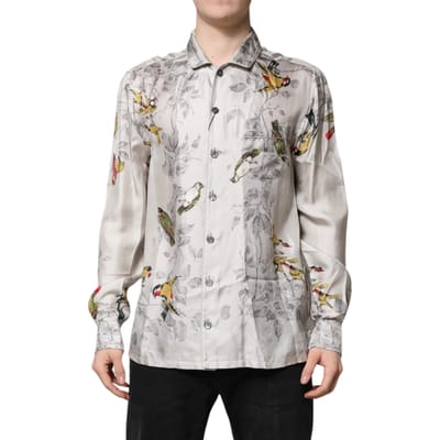 Dolce & Gabbana Multikleur Zijde Geprinte Overhemd met Knopen