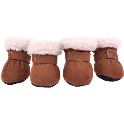 4 stks/set Super Warm Hond Kat Schoenen Hond Laarzen Winter Puppy Kat Regen Sneeuw Booties Schoeisel voor Kleine Honden chihuahua Antislip S
