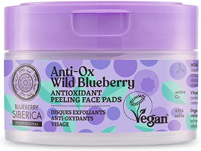 Blueberry Siberica veganistische antioxidant scrubbende gezichtspads 20st.