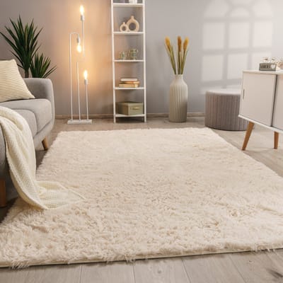 Paco Home Hoogpolig Vloerkleed Woonkamer Vacht Imitatiebont Shaggy Wollig Eenkleurig 80 cm Rund