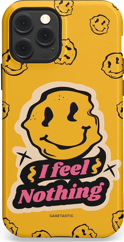 Casetastic hoesje geschikt voor Apple iPhone 12 / Apple iPhone 12 Pro - MagSafe - Dubbellaagse bescherming - Alles is niks - Fashion Case - Okergeel Zwart Zand