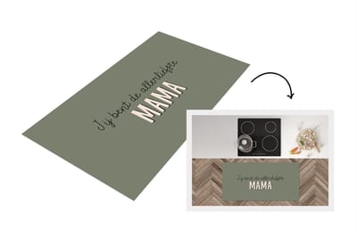 Keukenloper - Loper keuken - Spreuken - Quotes Jij bent de allerliefste Mama - Moederdag - Moeder cadeautje - 120x60 cm - Keukenloper vinyl