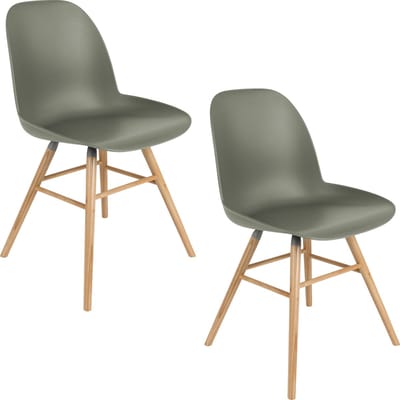 Zuiver Albert Kuip Eetkamerstoelen Groen - Set van 2