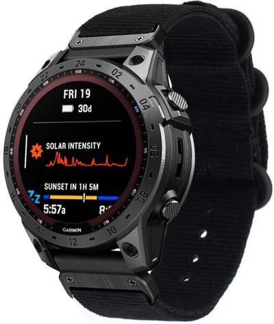 Nylon bandje - geschikt voor Garmin Fenix 3 / 5X / 5X Plus / 6X / 6X Pro / 7X / 7X Pro / 8 (51 mm) / Quatix 3 / 6X / Tactix (7) / Enduro (2) / Descent Mk1 / Mk2(i) / Mk3i 51 mm / D2 / Delta PX / Mach 1 Pro / Epix Pro Gen 2 51 mm - zwart